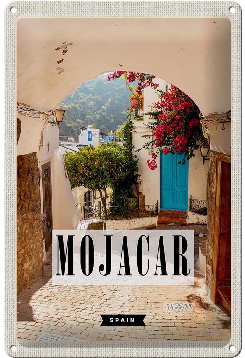 Blechschild Reise 20x30cm Mojacar Spain Spanien Urlaub