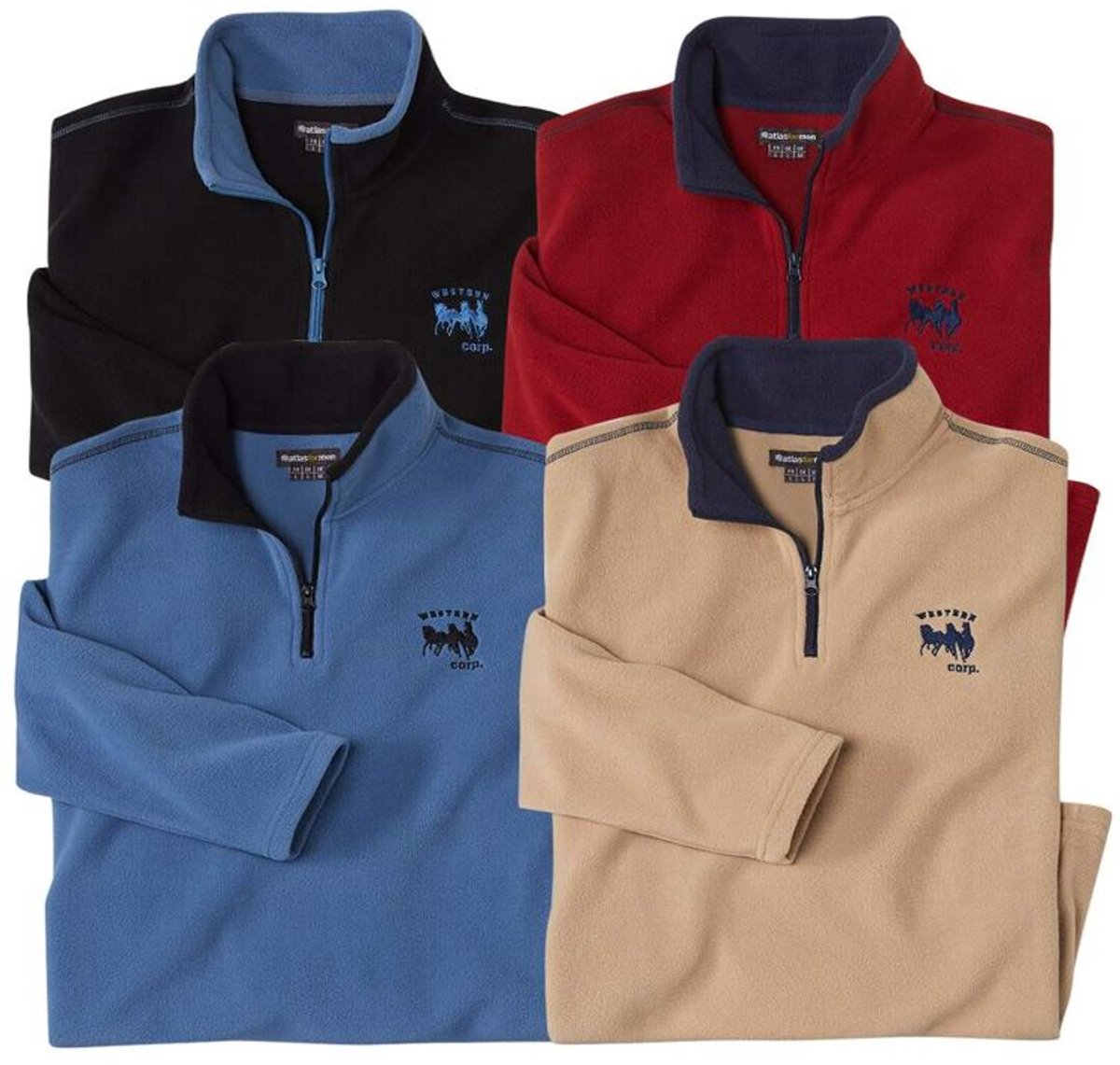 ATLAS FOR MEN - 4-pack microfleece sweaters Wild Country - Heren - Verkrijgbaar in grote maten - 3XL