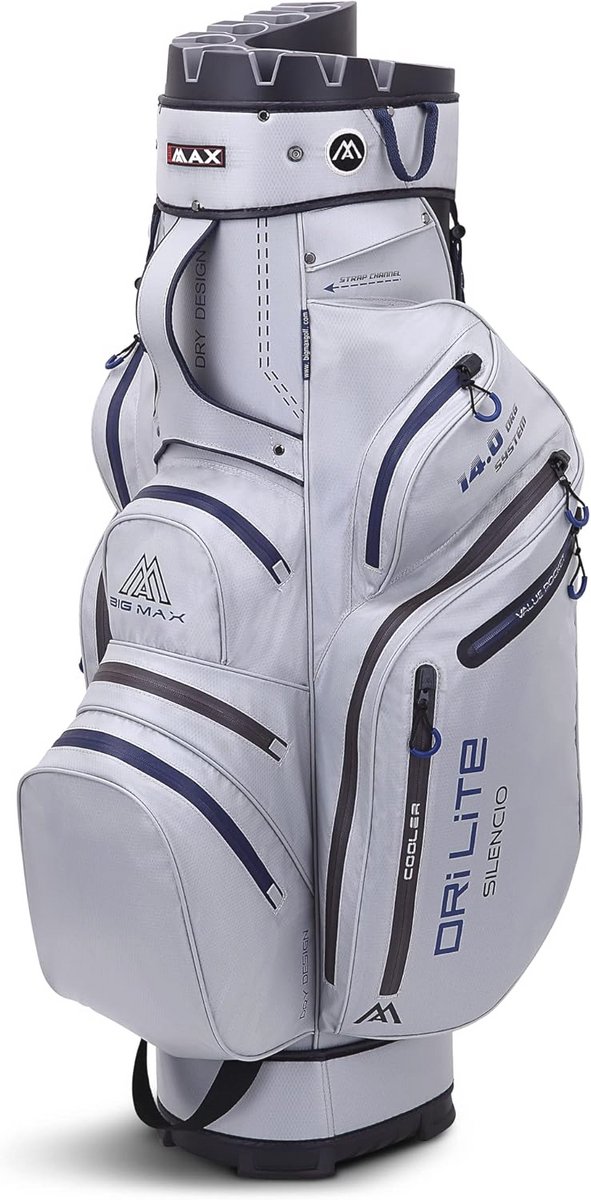 Golftas Cartbag Silencio 2 Dri Lite Grijs - Lichtgewicht en Stevig