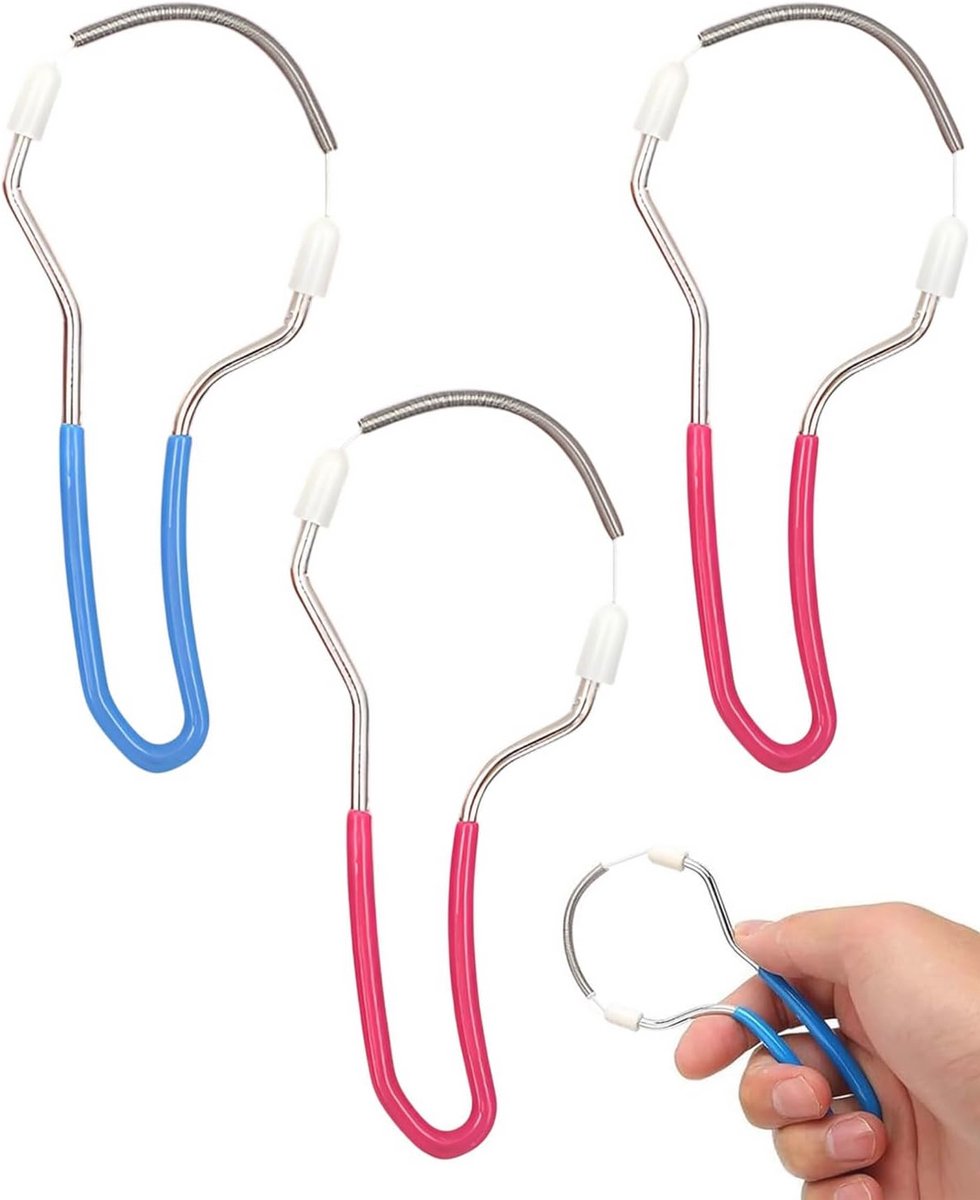3 Stuks Draagbare Metalen Gezichts-Epilator voor Effectieve en Comfortabele Ontharing