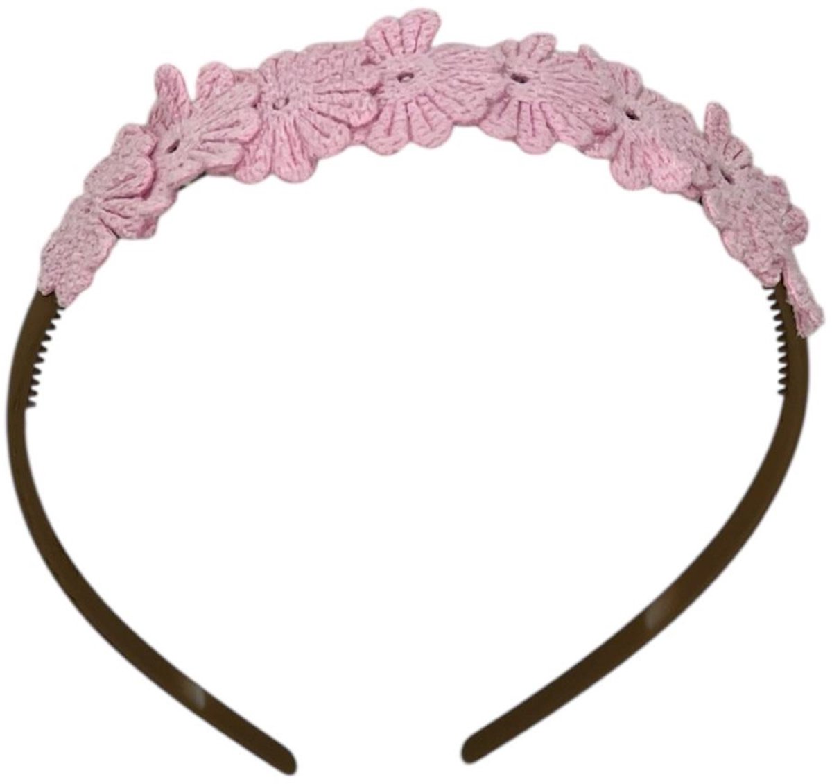 Diadeem - haarband - roze - bloemen - bloemetjes