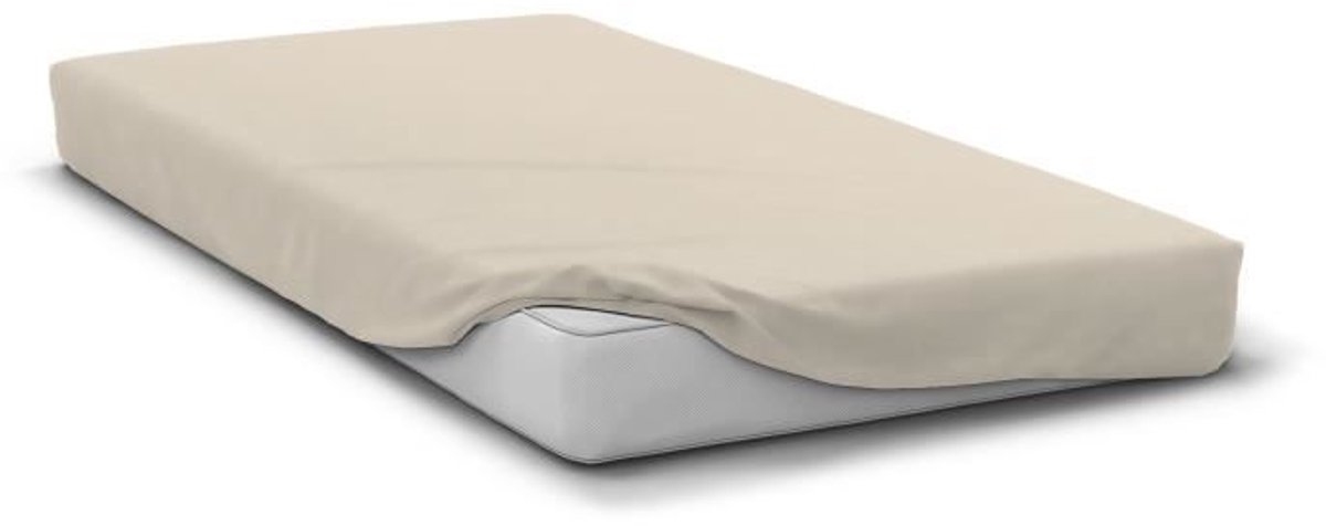 Hoeslaken - HOME LINGE PASSION - HP72113 - 82 g microvezel - 180 x 200 cm - 30 cm diepe zak - Ivoorbeige