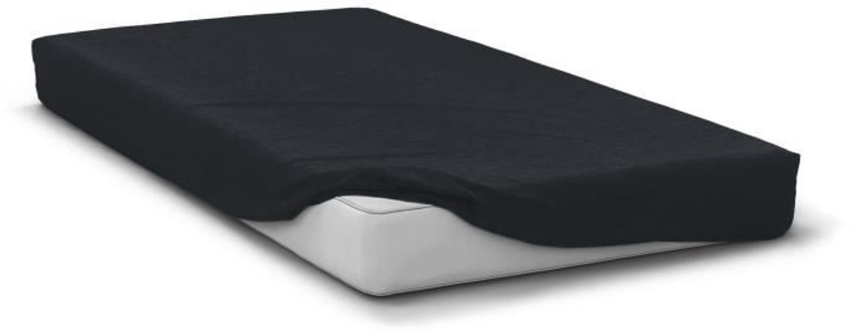Hoeslaken - HOME LINGE PASSION - HP72105 - 82 g microvezel - 180 x 200 cm - 30 cm diepe zak - Zwart