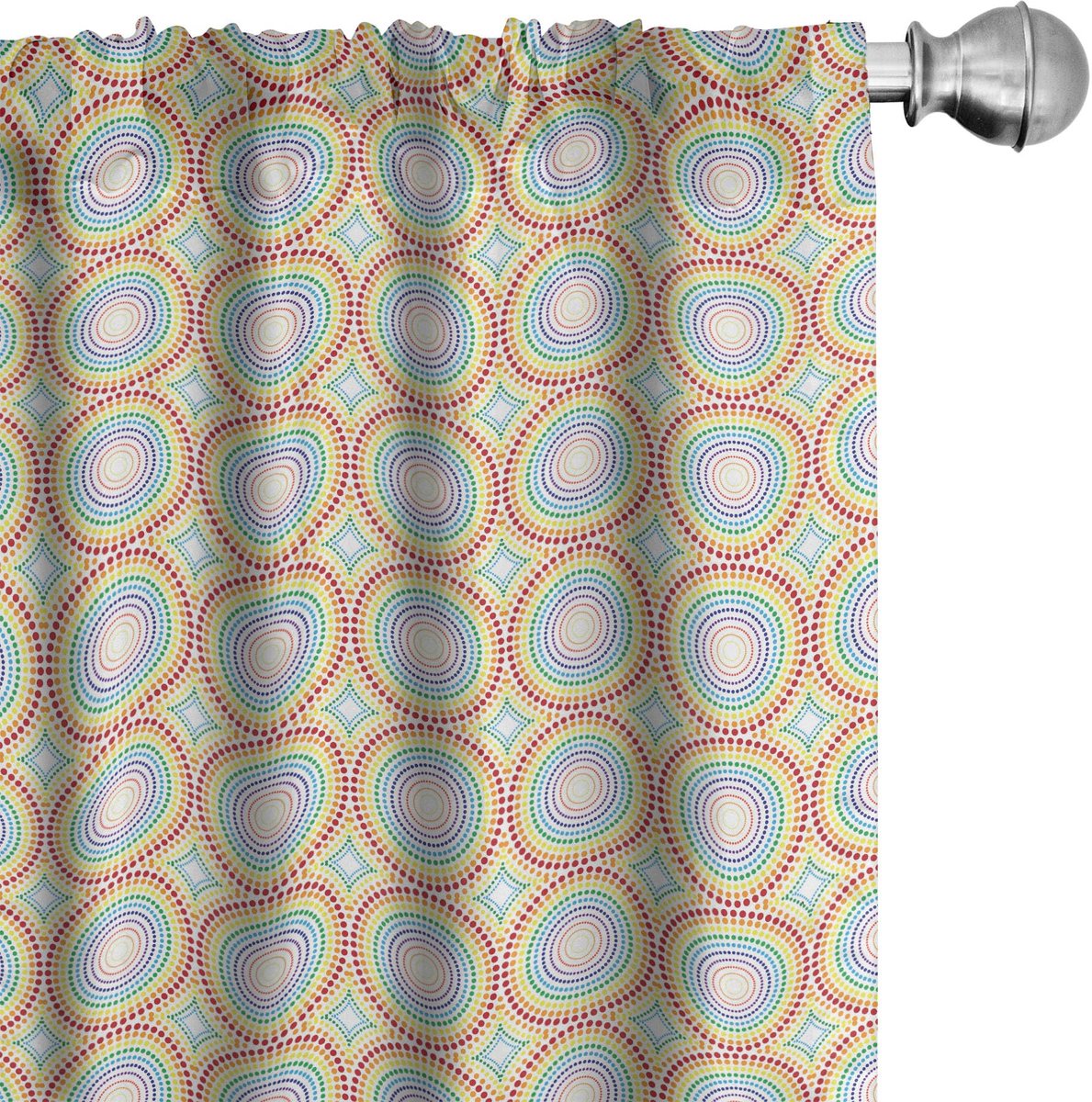 ABAKUHAUS Abstracte Gordijnen – 2x75x225 cm – Multicolor, Microvezel, Halfverduisterend Mehrfarbig