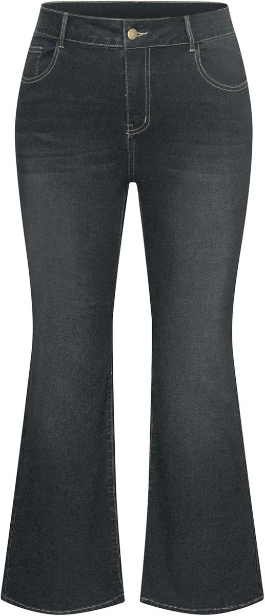 Hoge taille bootcut jeans voor dames in grote maten