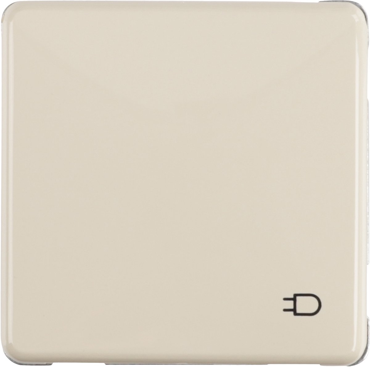 PEHA Standard contactdoos - inbouw - 1-voudig - randaarde - met klep - crème