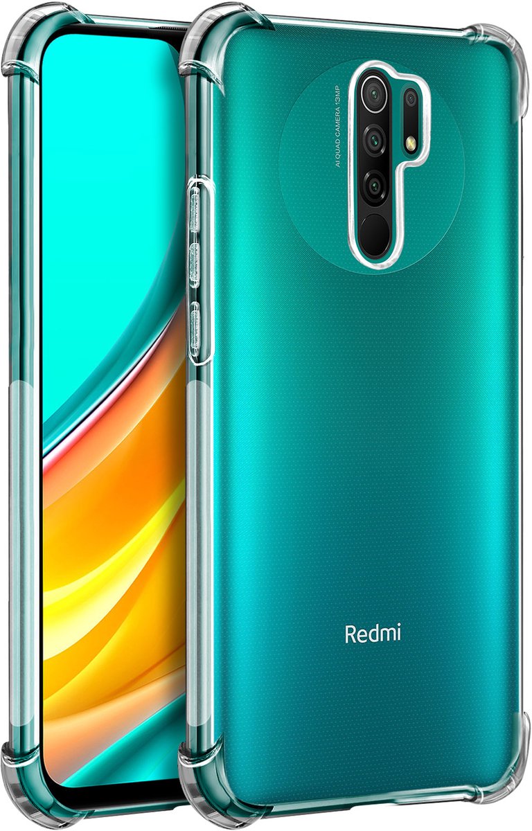 Akashi, Xiaomi Redmi 9 Zacht Shell Schokbestendig Versterkte Hoeken, Transparant