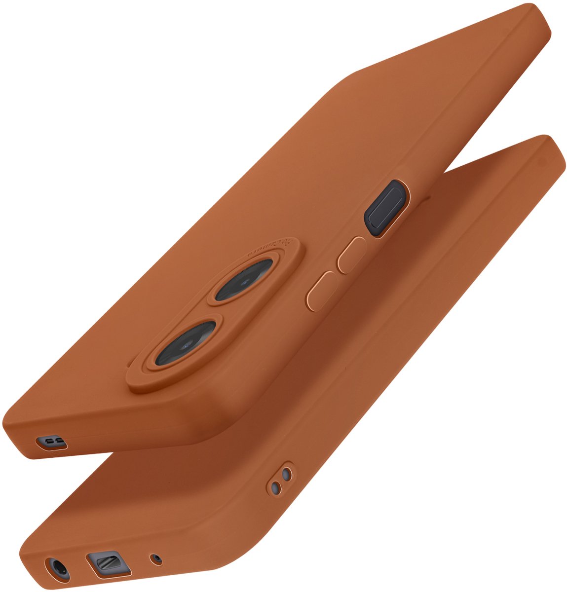 Avizar Dekking Geschikt voor Xiaomi Redmi A5 Silicone Glad Camera Blok Beschermd, Bruin
