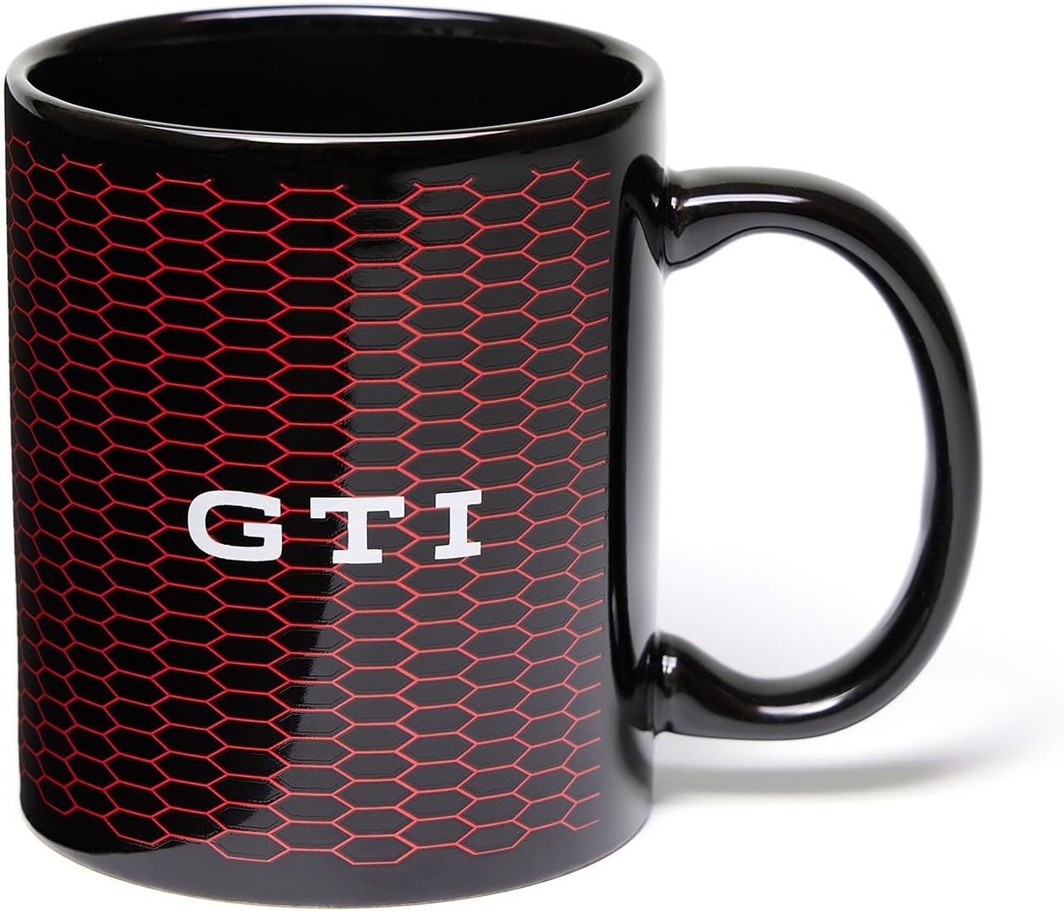 GTI-ontwerp koffiebeker 300 ml keramiek zwart rood