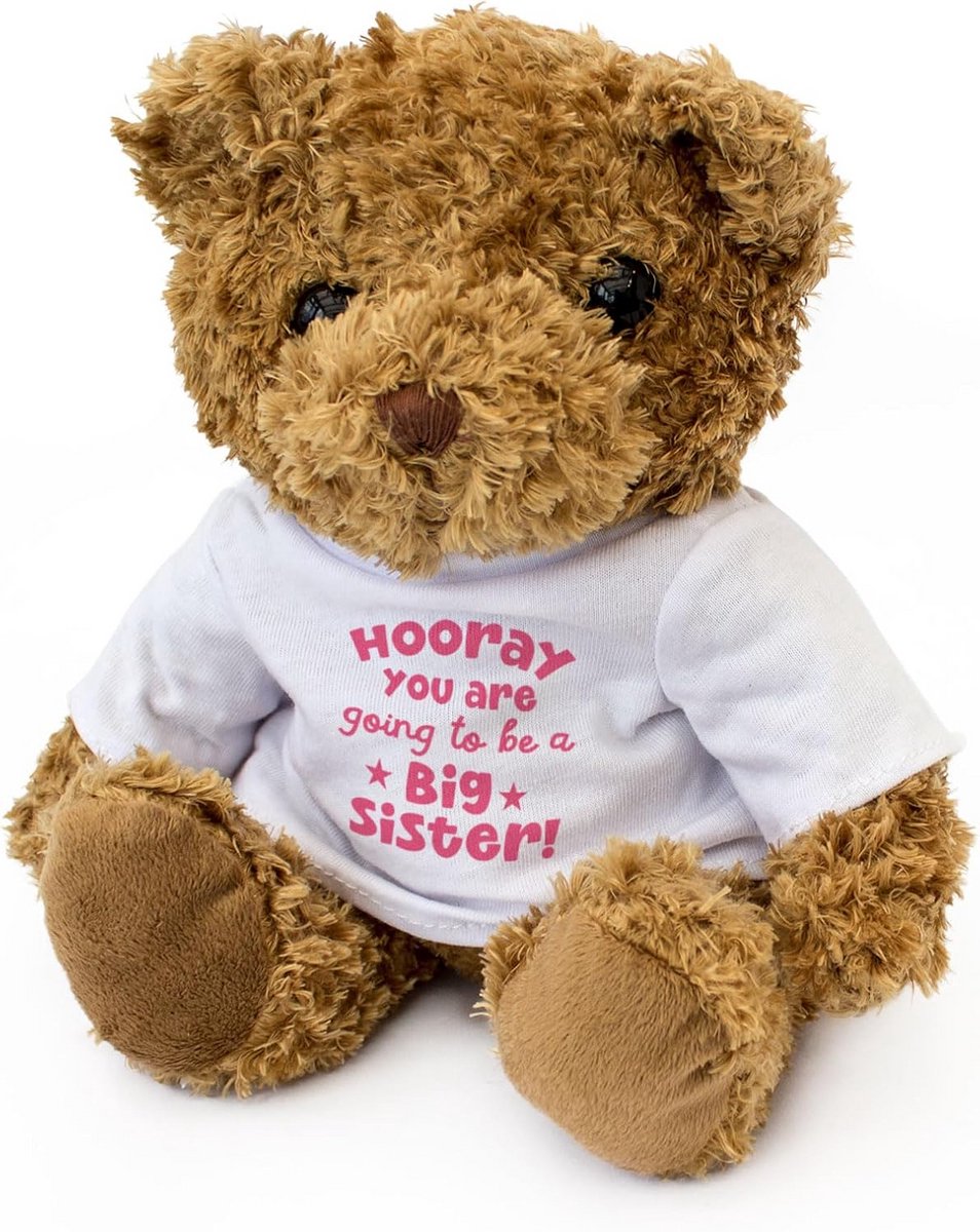 Knuffelbeer Groot Zus Cadeau - Zachte Teddybeer 20 cm voor Aankondiging