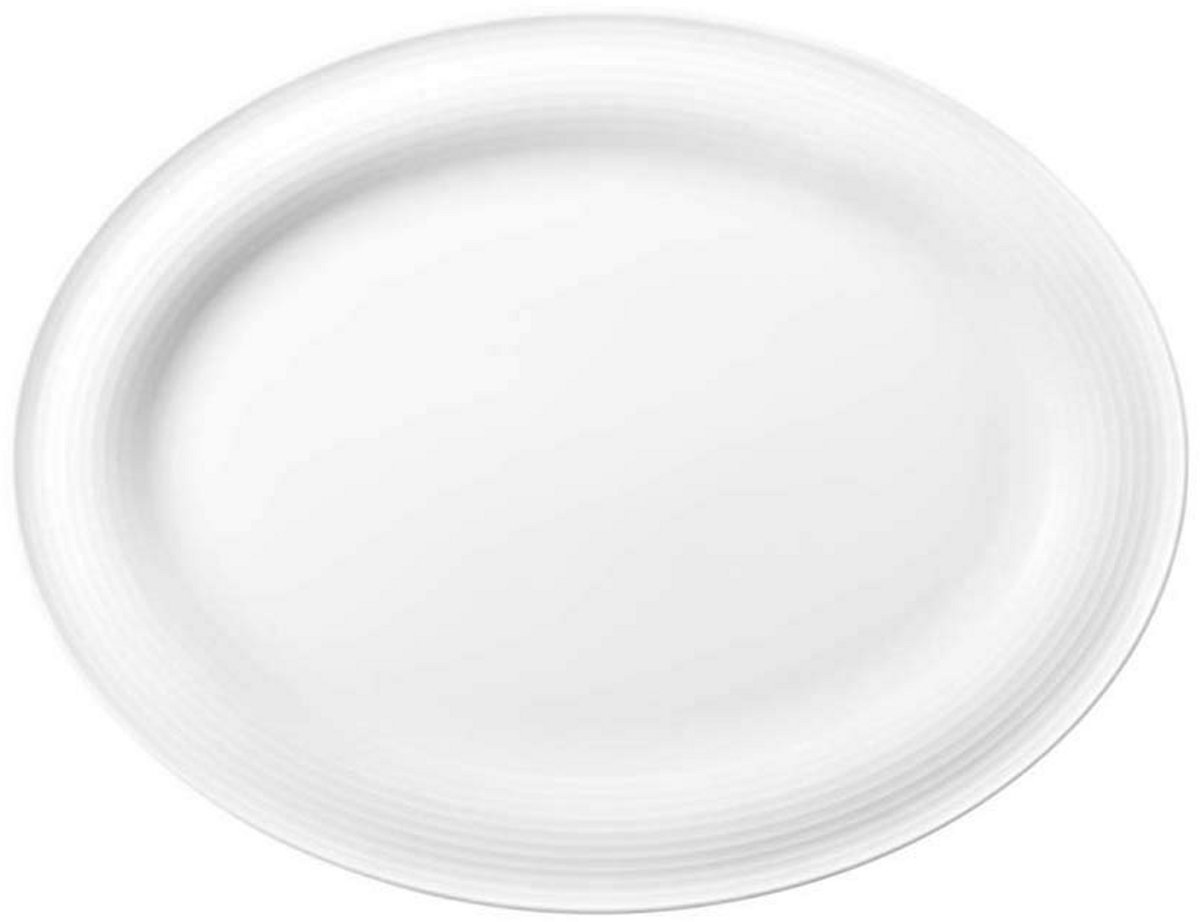Ovale Serveerschaal Wit Hard Porselein 31x24 cm - Krasbestendig en Vaatwasserbestendig