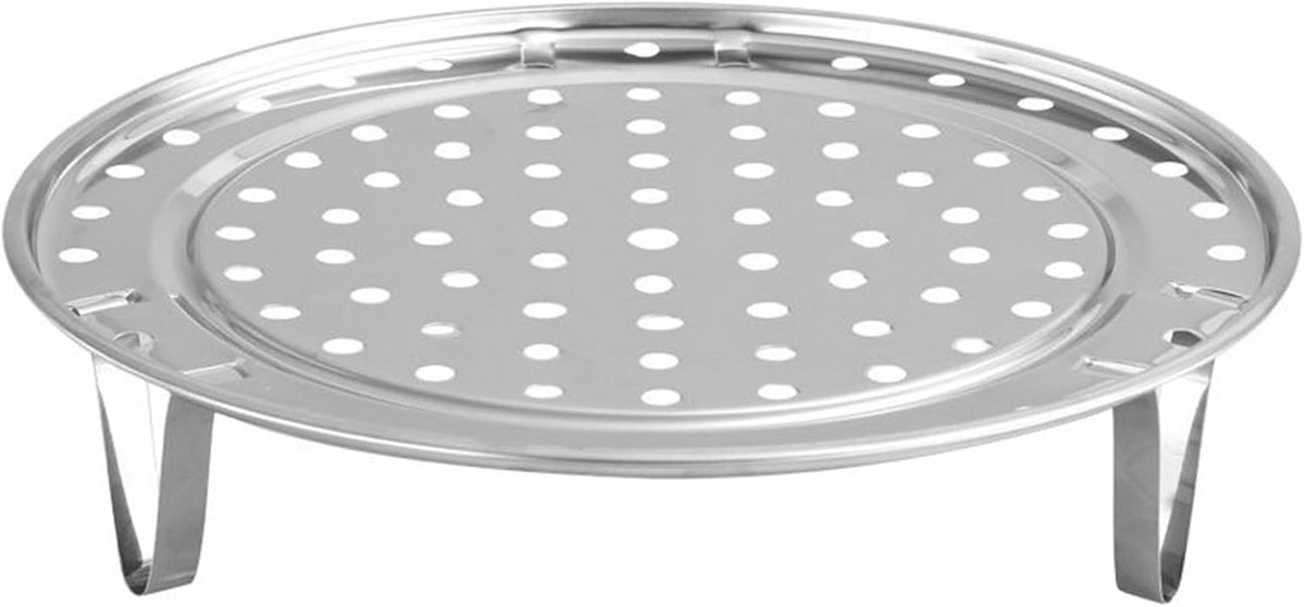 Inzet voor Stoompan RVS Stoomrek met Afneembare Poot 18cm Gezond Koken