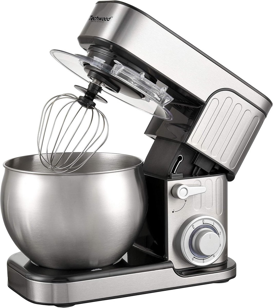 Krachtige Planetaire Keukenmachine 1300W met RVS Kom 6L - Kneedmachine, Mixer en Garde
