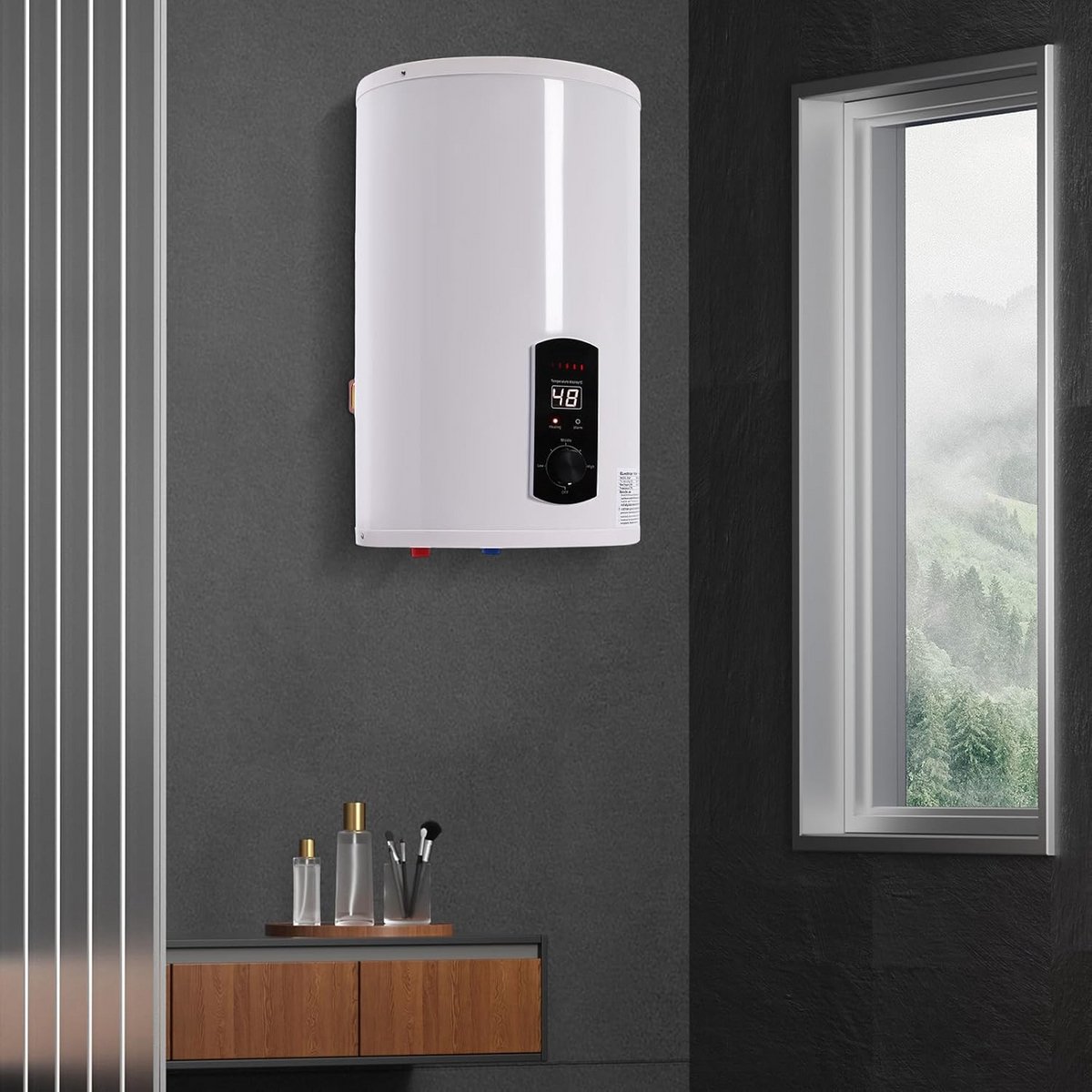 Elektrische Boiler 30 Liter - Verticaal Warmwaterapparaat met Temperatuurdisplay