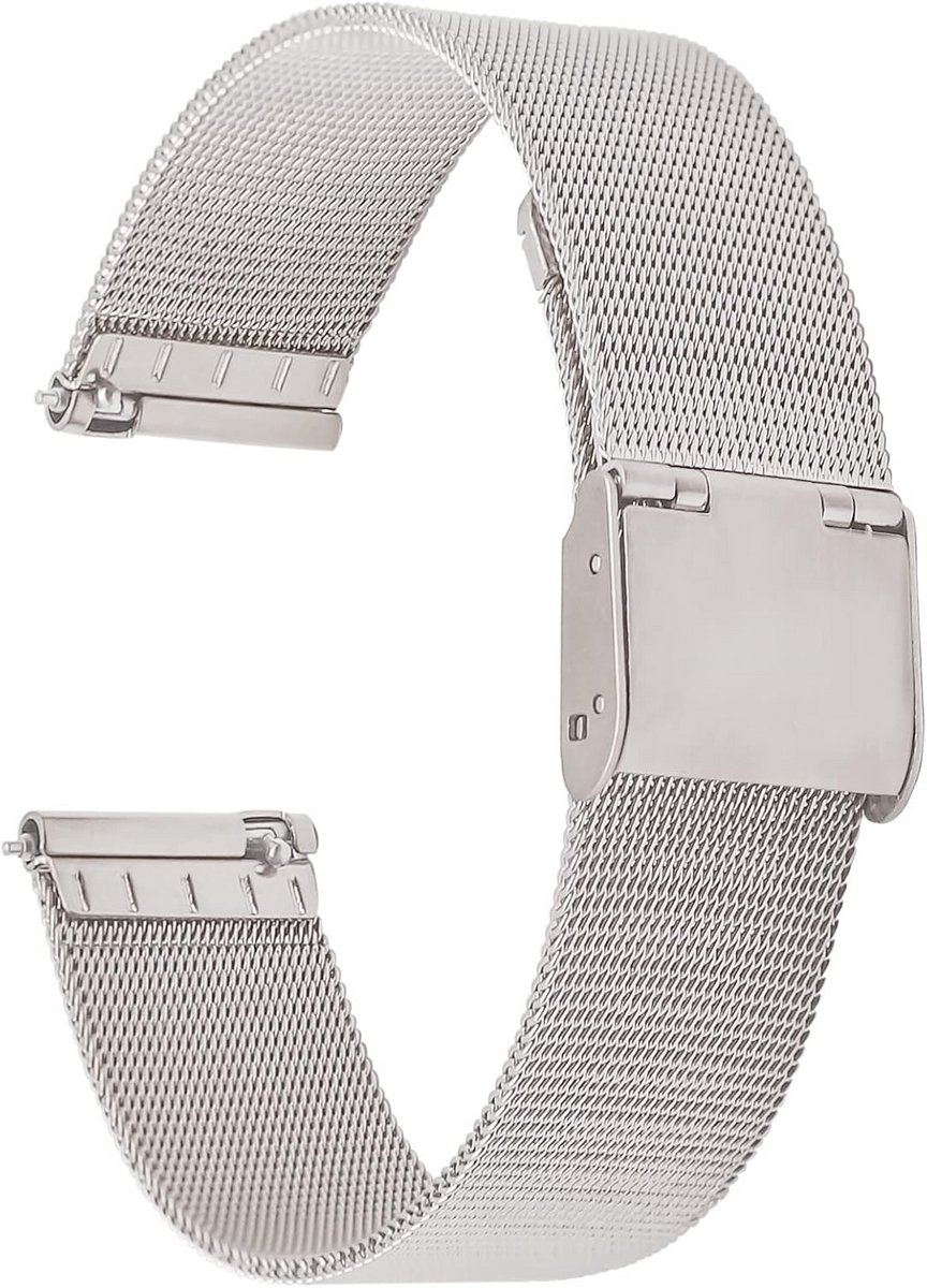 Lichtgewicht Milanese Horlogeband 18mm 20mm 22mm RVS met Snelspanner voor Heren Dames