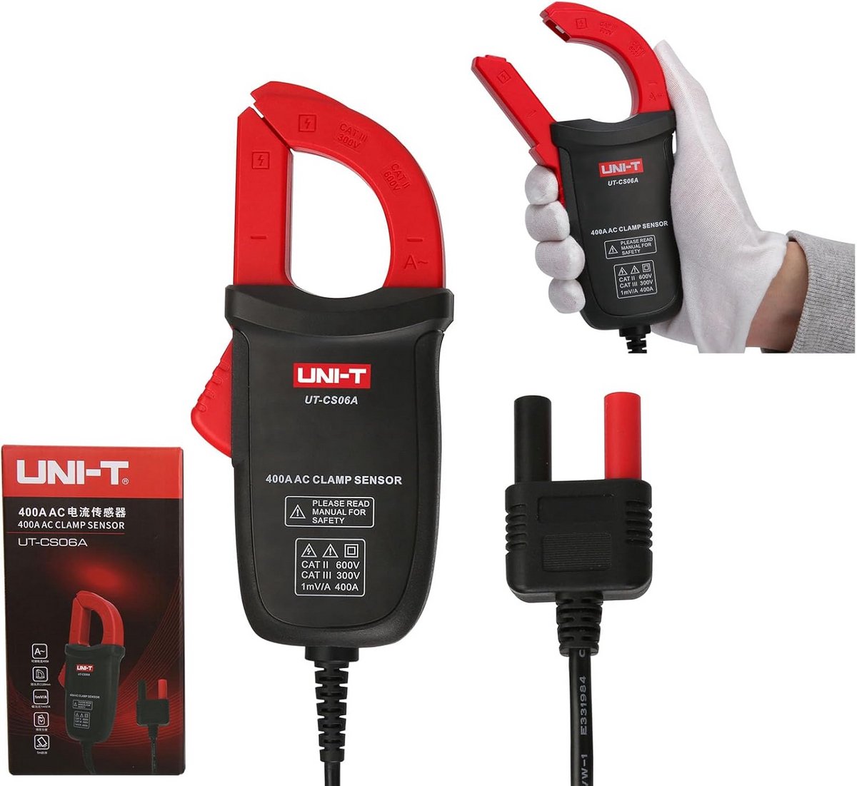 AC Stroomtang 400A voor Multimeter - Wisselstroom Meting tot 400 Ampère