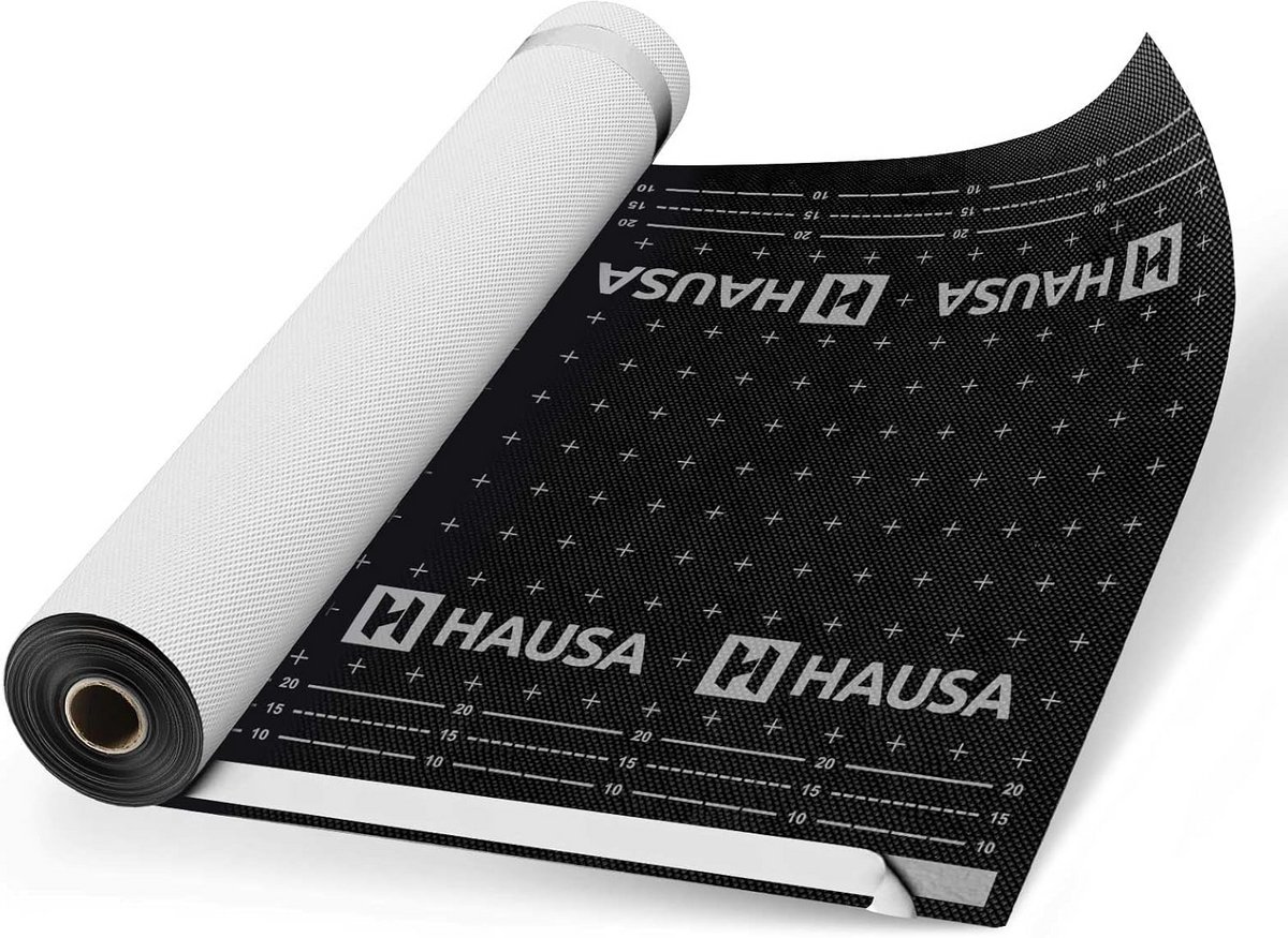 Onderspanbaan Premium 150g/m² 75m² (1,5x50m) met 2 plakstrips - Slag- en Diffusieopen Onderdekbaan UDB-A/USB-A