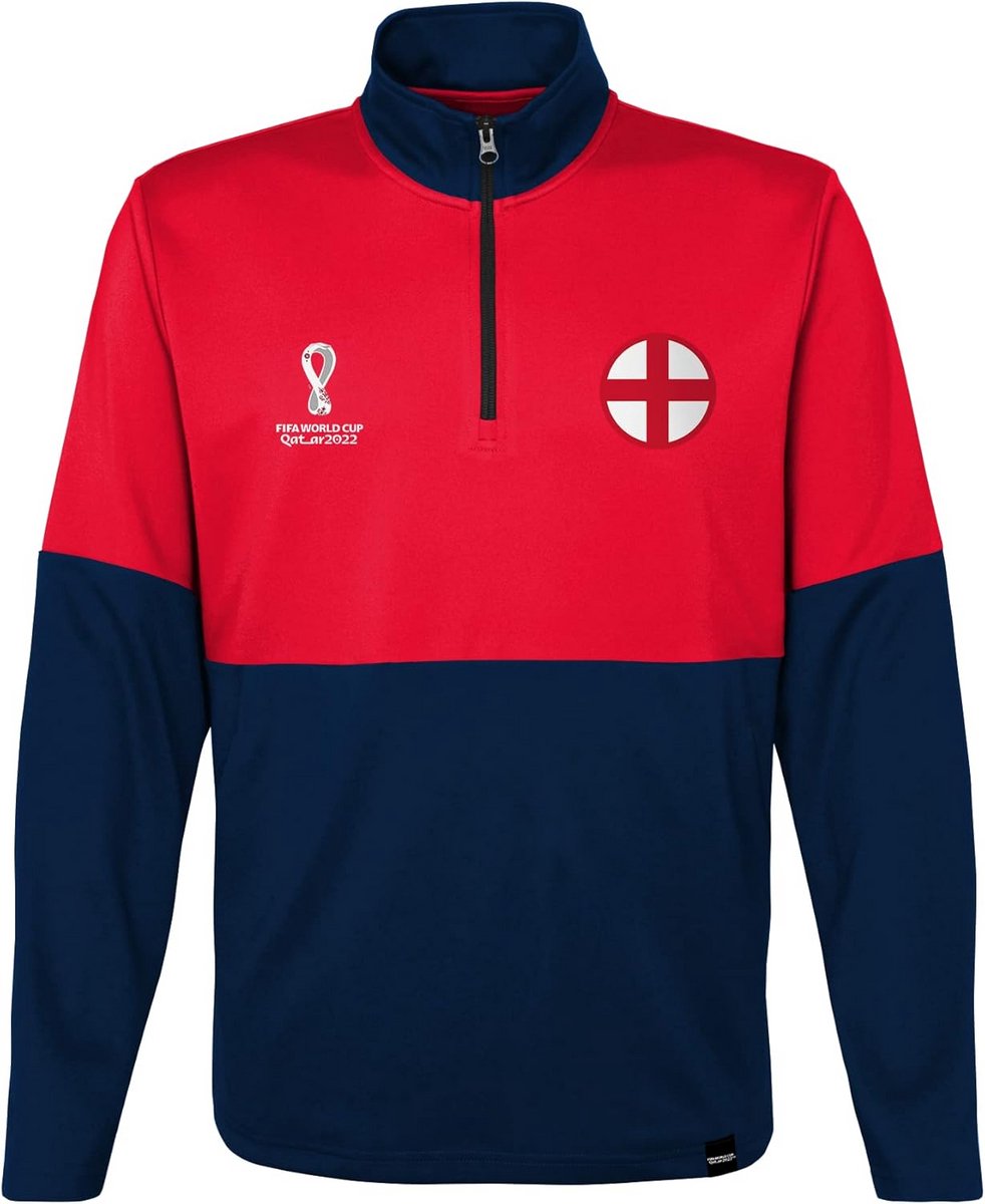 Officieel WK Voetbal Pullover Heren 1/4 Zip Quarter Zip - Engeland Thema Kleding