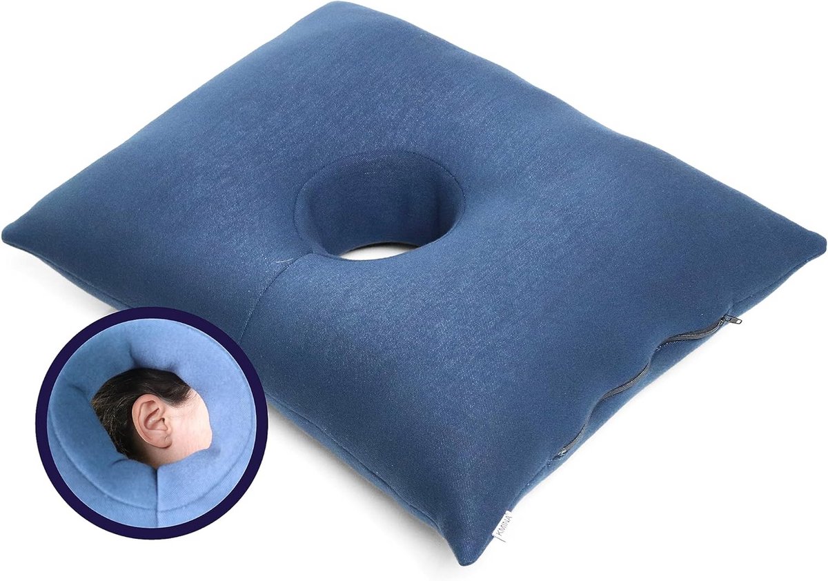Comfortabel Slaapkussen met Uitsparing voor Oor, Ideaal na Piercing of Operatie