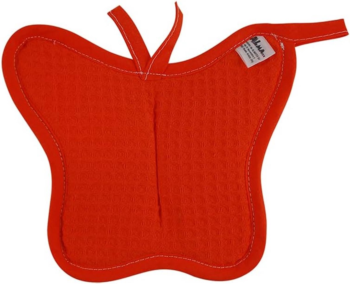 Pannenlappen van wafelkatoen in Italiaanse kwaliteit, oranje, per stuk