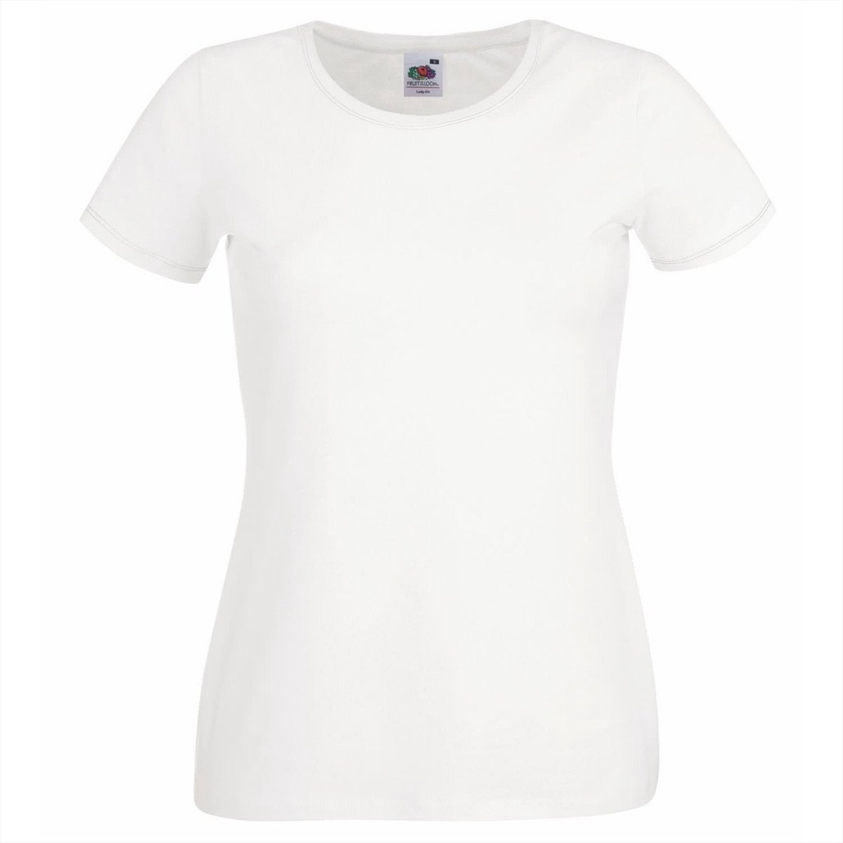 Dames T-shirt Katoen Stretch Met Vrouwelijke Pasvorm