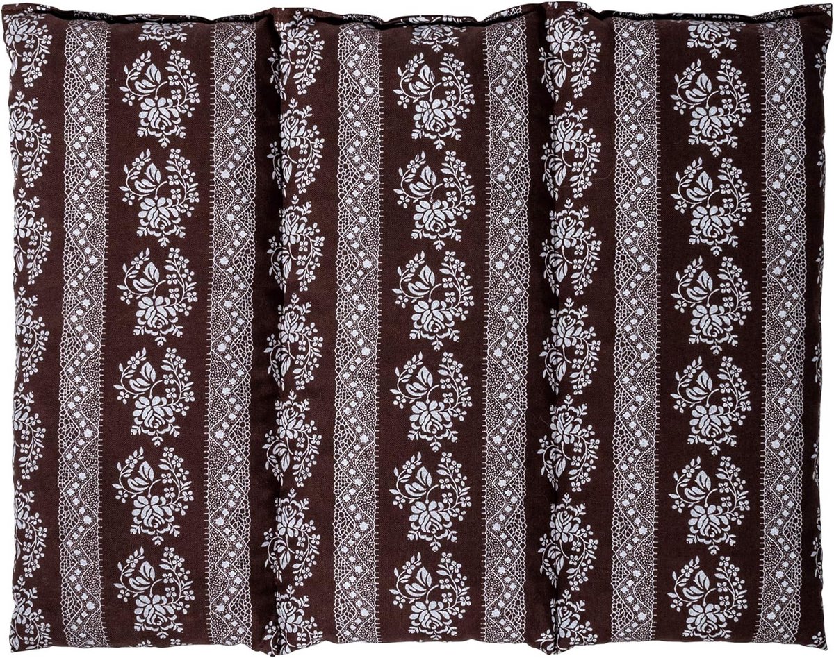 Korrelkussen groot 40x30 cm 3-kamer bloemen bruin