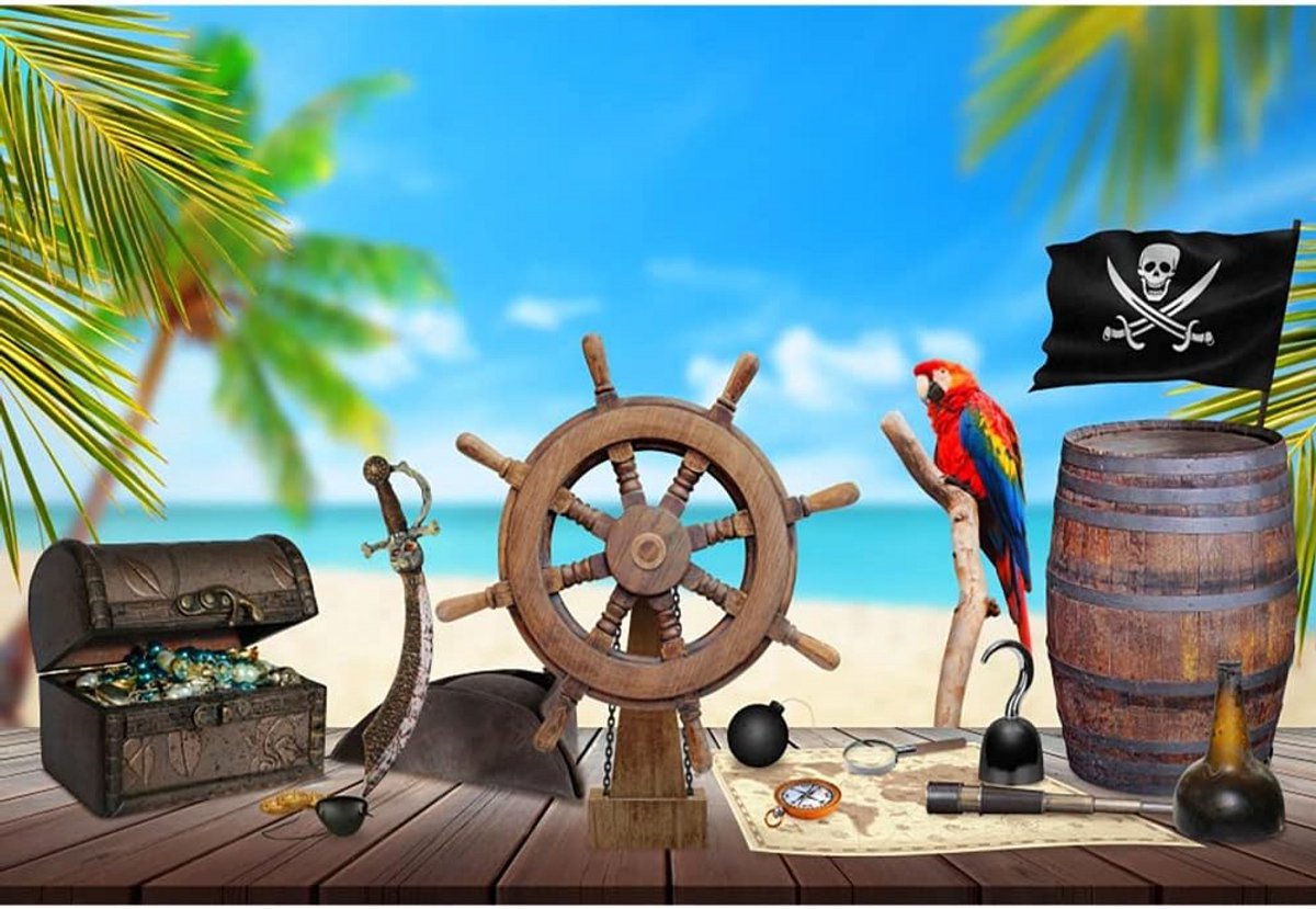 Achtergrond Piratenschip Feestdecoratie Zeevaartthema Foto Studio Prop