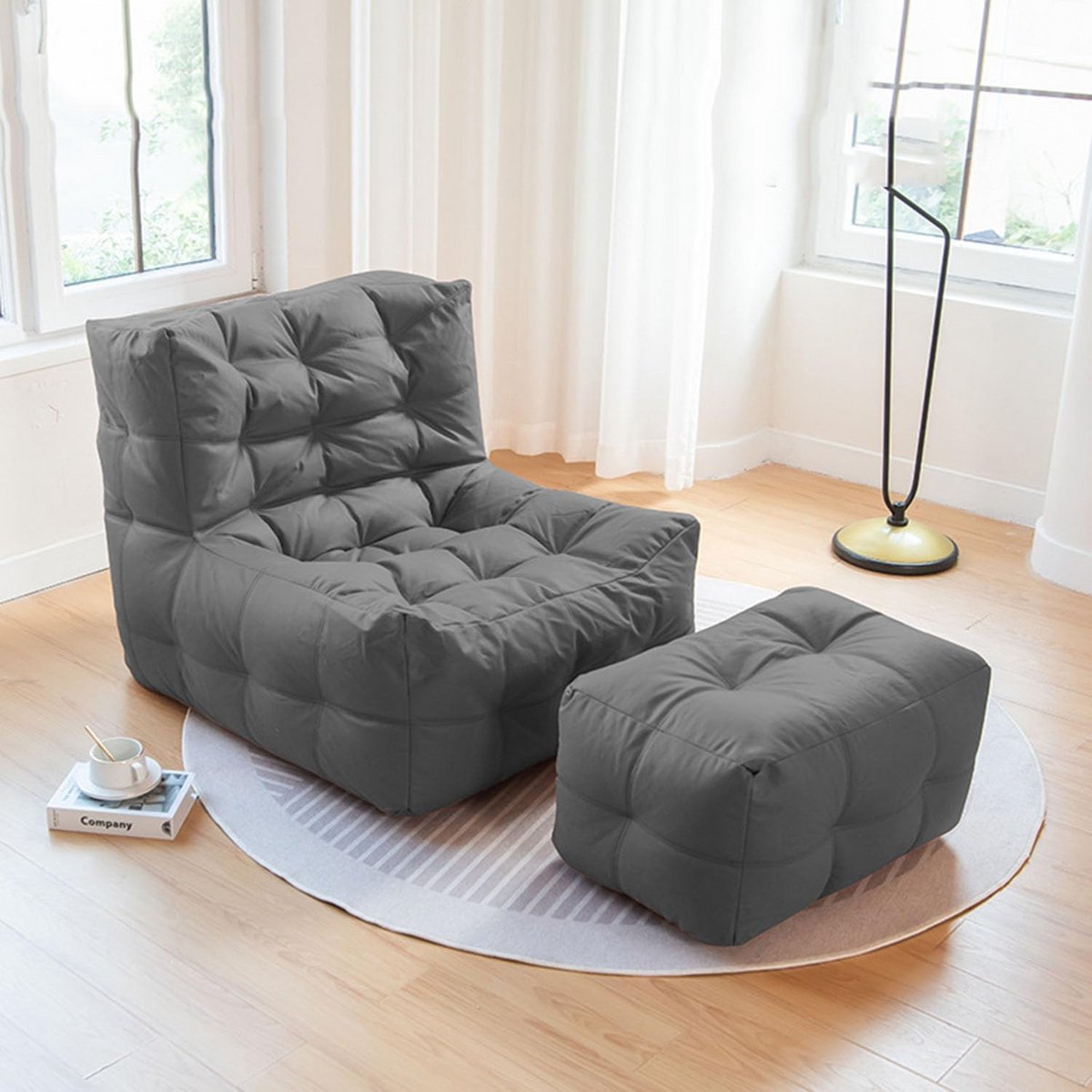 Grote Zitzak Hoes Zonder Vulling Fauteuil Relaxbank Cover Leathaire Stof