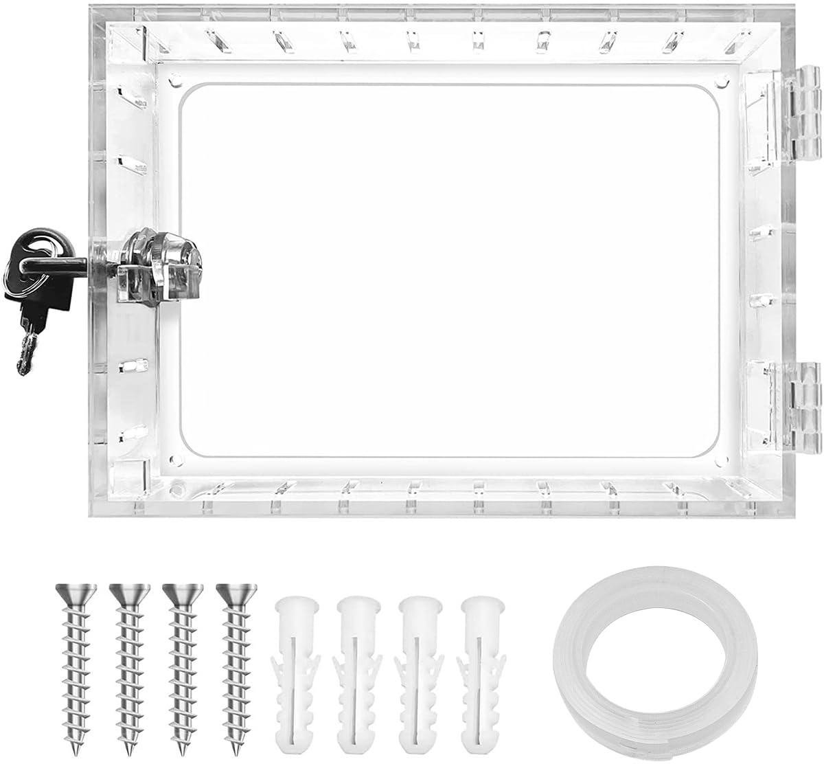 MK Stoer -Universele Thermostaat Lock Box met sleutels - Thermostaatbeschermers - Wandmontage voor thuis - Transparant acryl - Beveiliging - Geschikt voor diverse modellen - Bestendig tegen ongeoorloofde aanpassingen.
