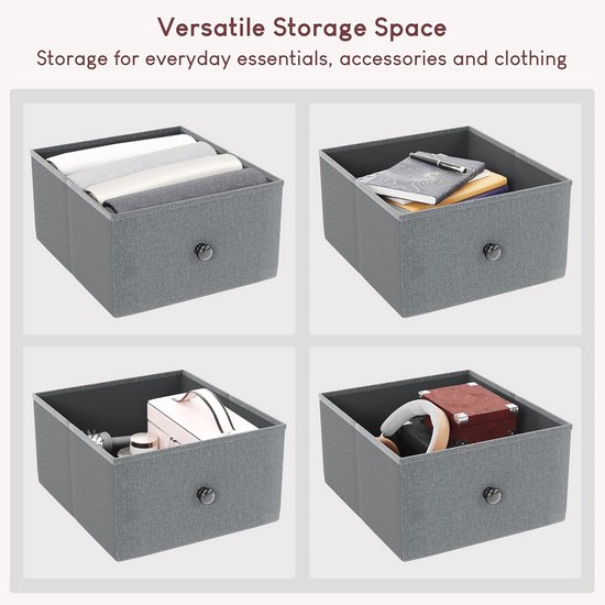 mDesign commode met 4 laden van stof/metaal/hout, voor
