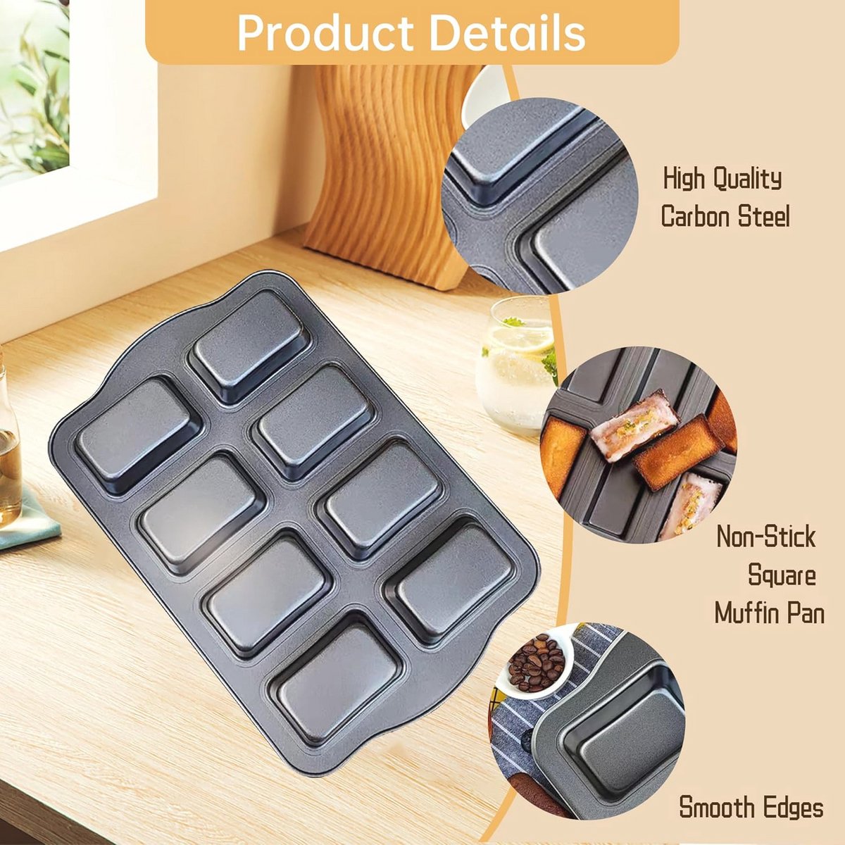 Bakvormen voor Brownies en Muffins - 2 Stuks, Ideaal voor Cake, Brood en Desserts