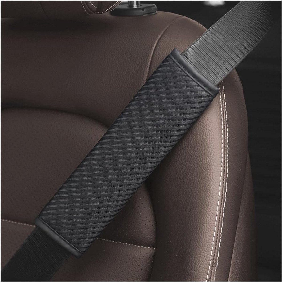 Ademend Autogordelhoes voor Veiligheidsgordel - 2 Stuks Comfort Schouderharnaspads
