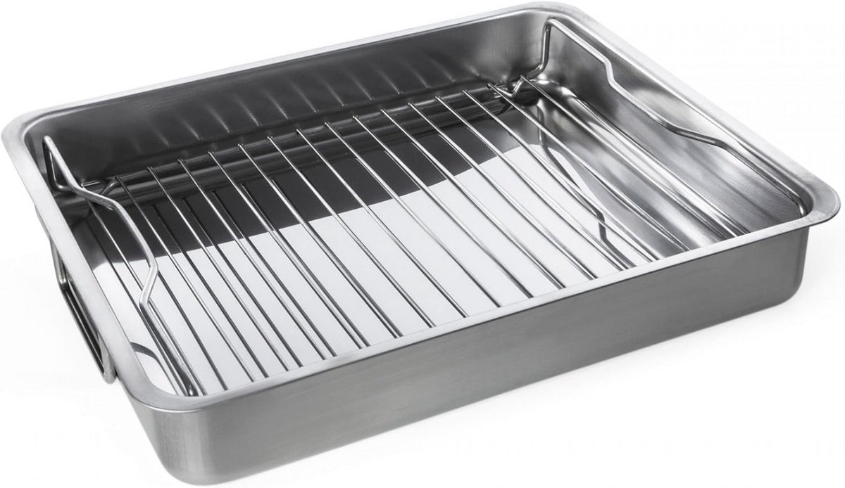 Braadpan met Grillrek - RVS Kookpan 40x32 cm