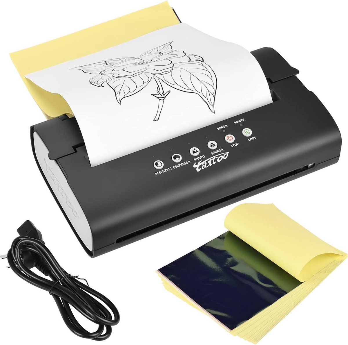 Professionele Tattoo Transfer Machine met 20 Vel Stencil Papier