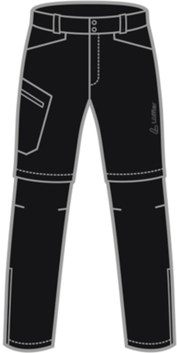 Loeffler afrits wandelbroek M Zip-Off Trekking Pants CSL Zwart
