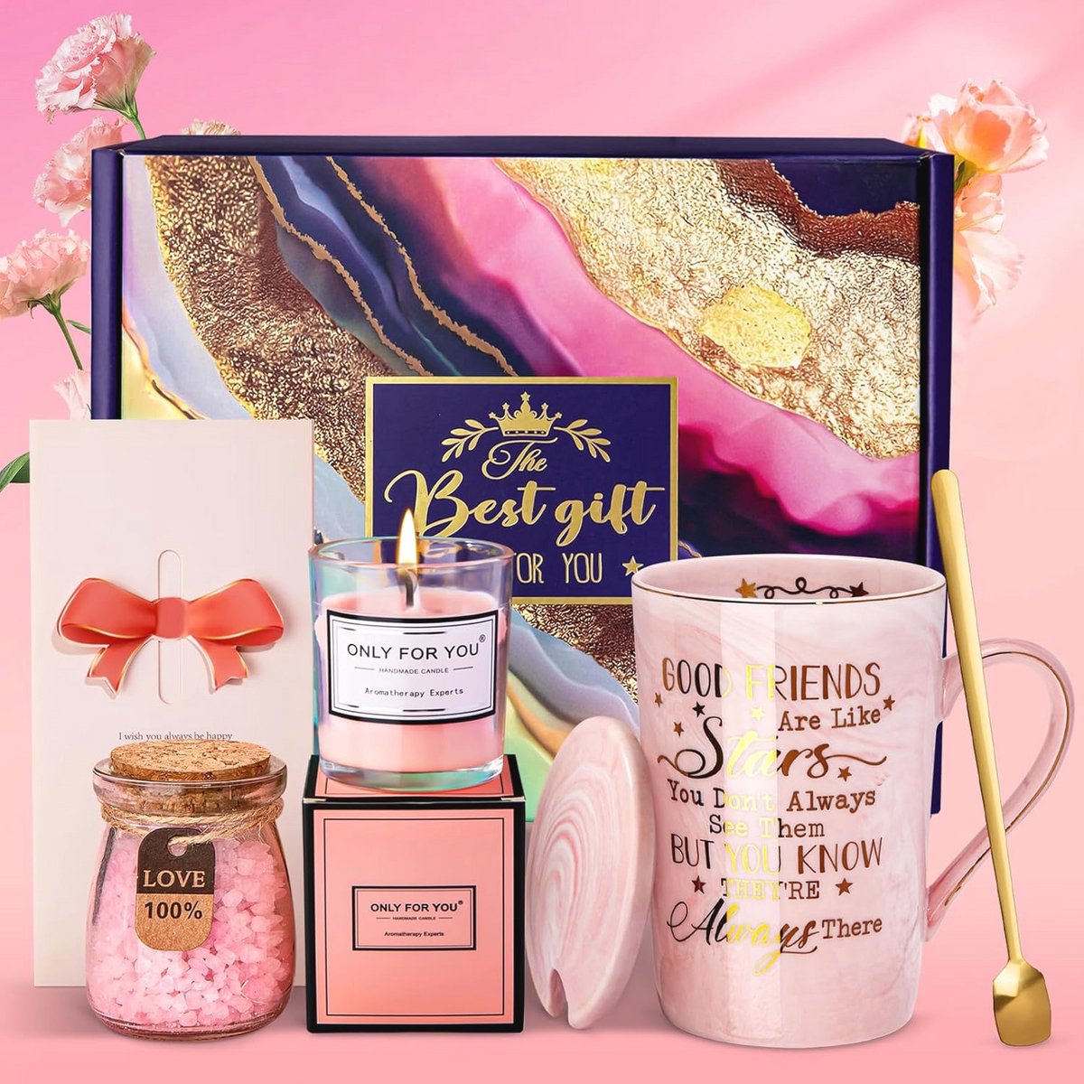 Verjaardagscadeaus voor Vrouwen - Ontspannende Spa Mand Geschenken voor Vriendschap