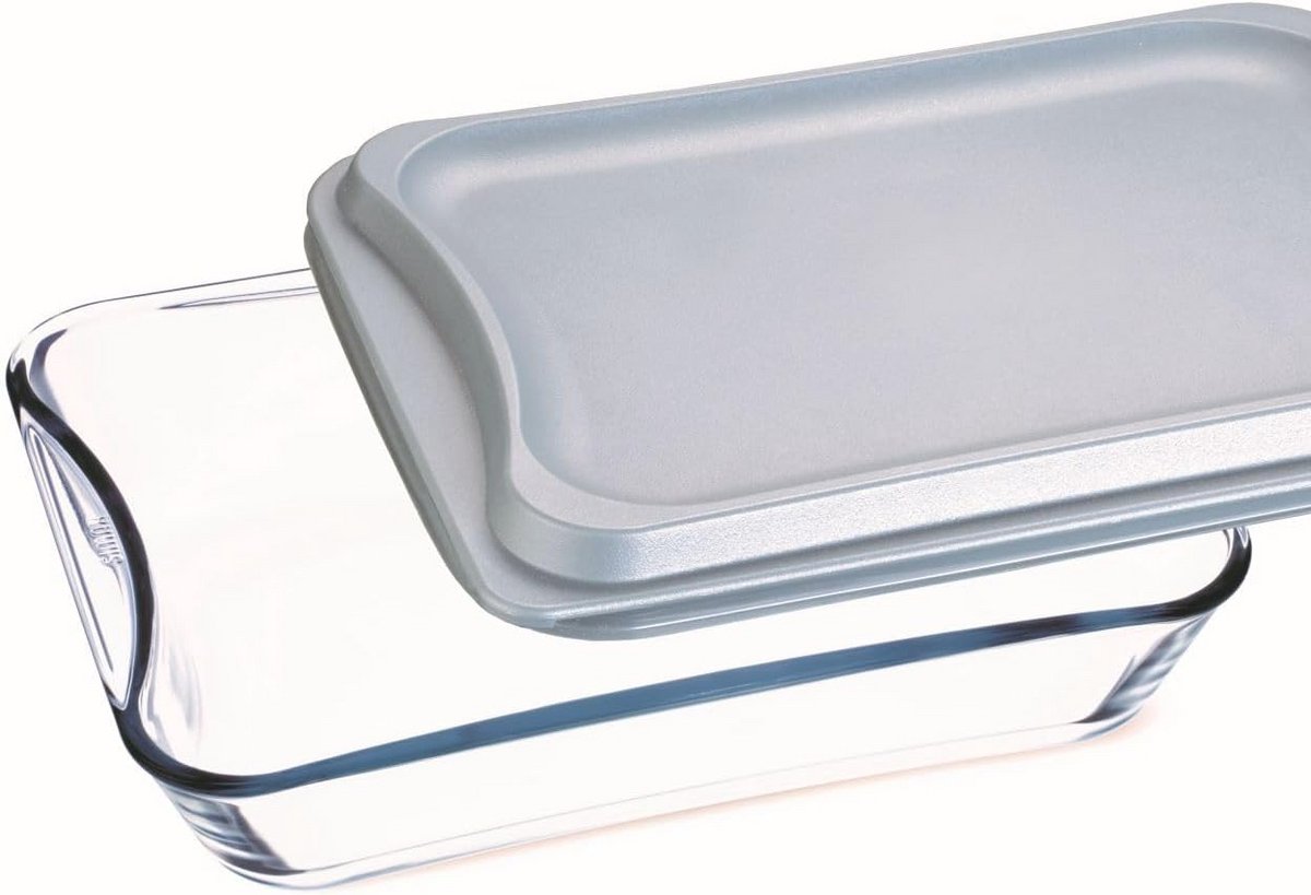Rechthoekige Ovenschaal met Bewaardeksel - 3,5 L - Hittebestendig Borosilicaatglas
