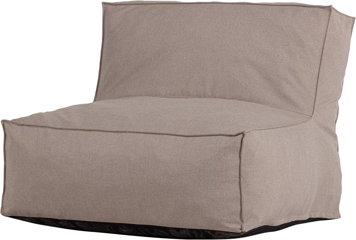 WOOOD Velora Loungestoel Tuin - Polyester - Zand - 80x95x95