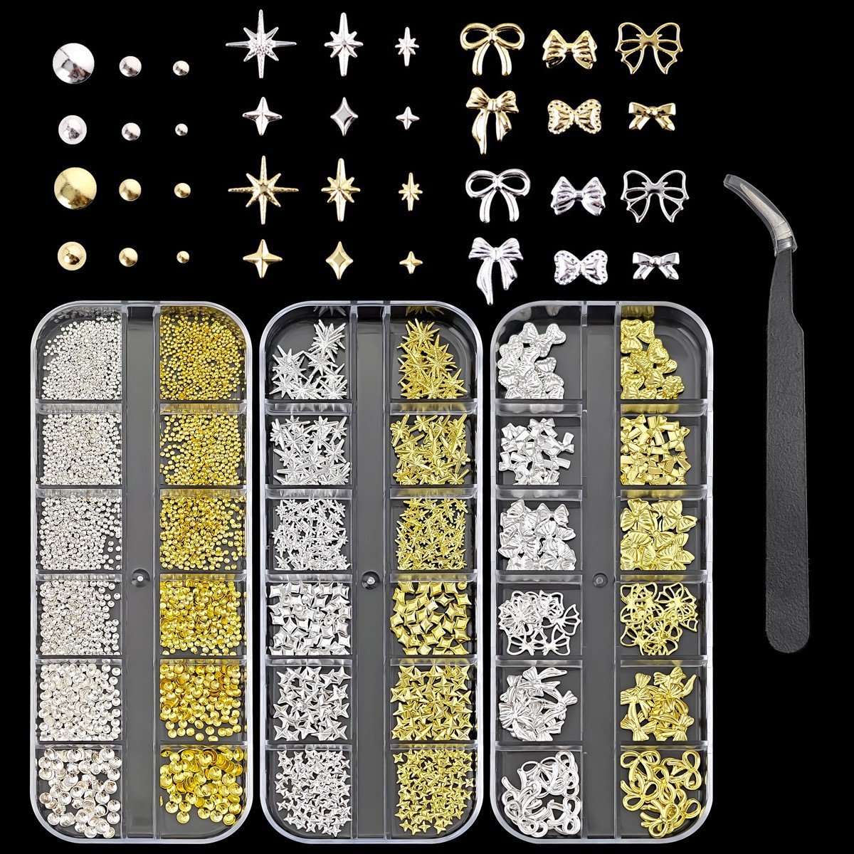 OUYLAF Nagel decoratie - nail art - nagel stickers - nagel diamantjes - nagel decoratie steentjes - nageldecoratie - nail art stickers - nail art decoratie - sterren, stippen, hu'die
