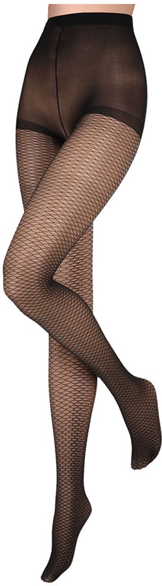 Panty met grafisch design zwart/goud 40den