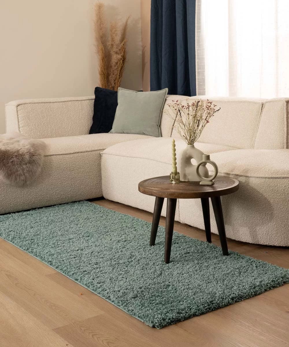 Hoogpolige loper - Shaggy Trend lichtblauw 80x300