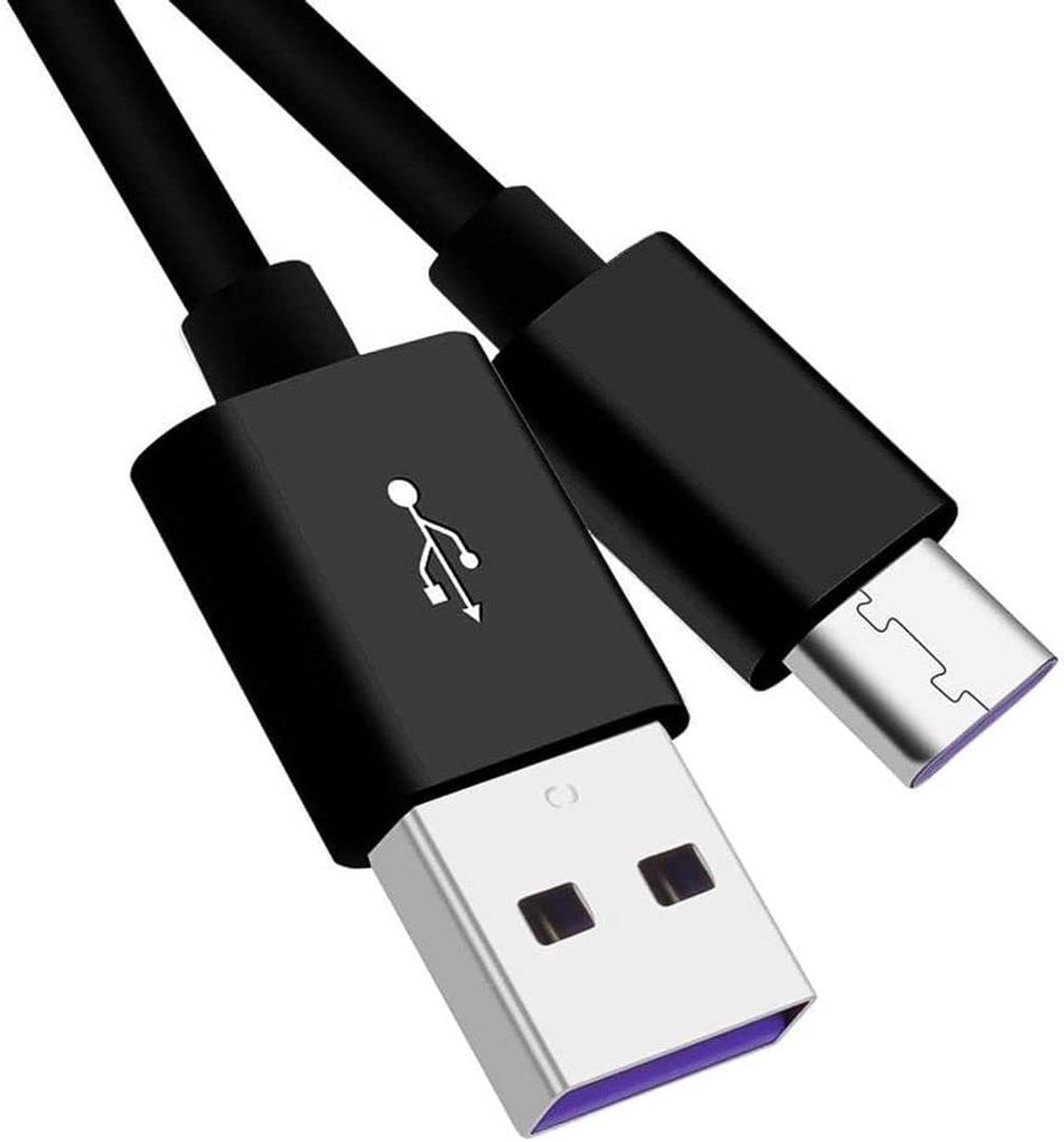 USB Type-C naar USB A Kabel 2 Meter - 5A Supersnel Opladen & Datakabel
