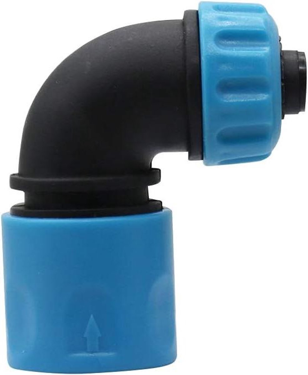 2 stuks slangverbinders 1/2 inch, 12,5 mm - hoekadapter tuinslangconnector - 90 graden - autowassen - tuinirrigatie - snelkoppelingen