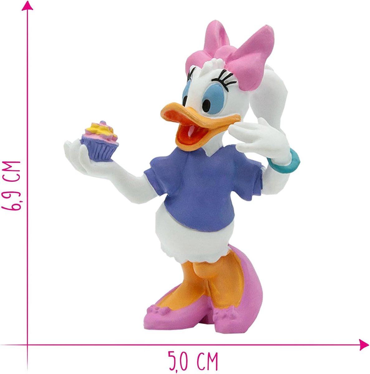 Bullyland 15337 – Speelfiguur Disney met Katrien Duck – levensecht en detailrijk vormgegeven – ideaal als klein cadeautje of vrolijk taartfiguurtje voor kinderen vanaf 3 jaar — afbeelding 2