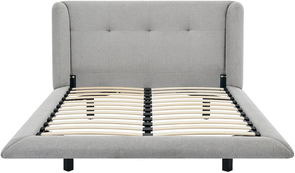 Vente-unique Bedframe stof lichtgrijs 140 x 190 cm