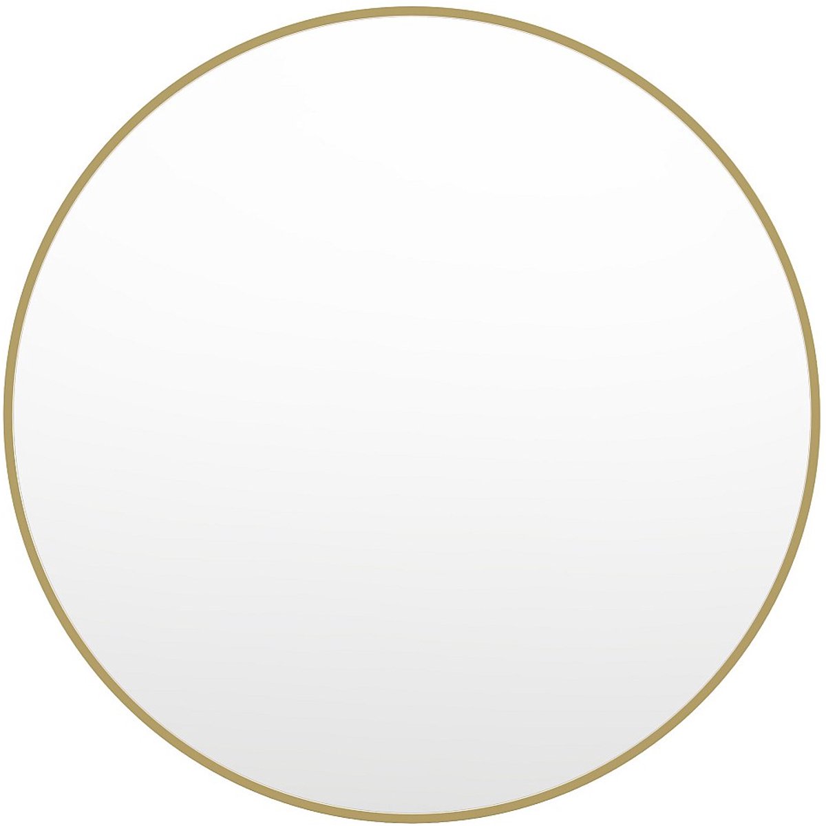 Vente-unique Grote ronde wandspiegel in metaal - Ø 150 cm - Goudkleurig - RONDIA