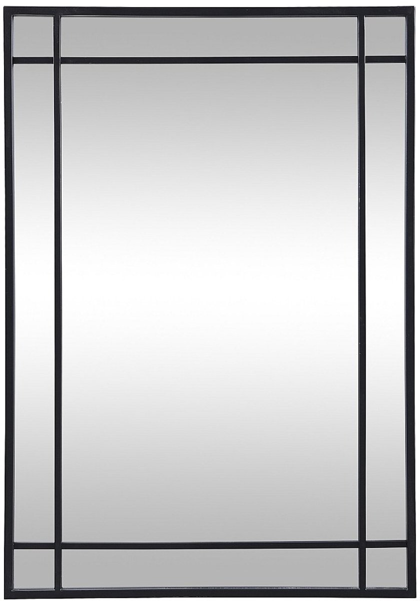 Vente-unique Industriële spiegel in metaal - H 86,5 x B 60 cm - Zwart - HISAE