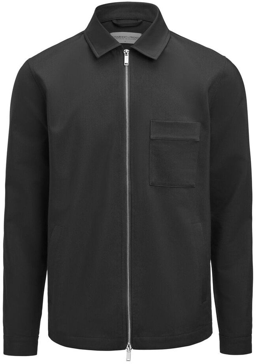 J.Harvest & Frost Modern Zip OvershirtOvershirt Heren 2962201 - Zwart - XS