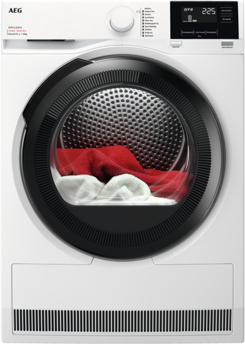 8 kg, MixDry, SensiDry, PreciseDry, 64 db, 750 W, 850x596x663 mm, 47.8 kg, Wit