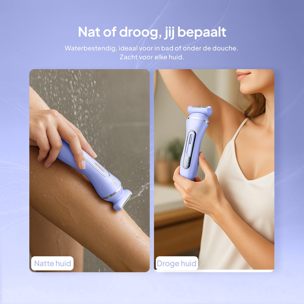 Glorielle® 7-in-1 Ladyshaves voor Vrouwen - Elektrisch Scheerapparaat - Epileerapparaat Dames - Bikini Trimmer - 7 Opzetstukken & Oplaadbaar - Schaamhaar & Gezichtsontharing - Wenkbrauw & Gezichtsepilator Vrouw - Bikinilijn & Intieme zone Scheren — afbeelding 6